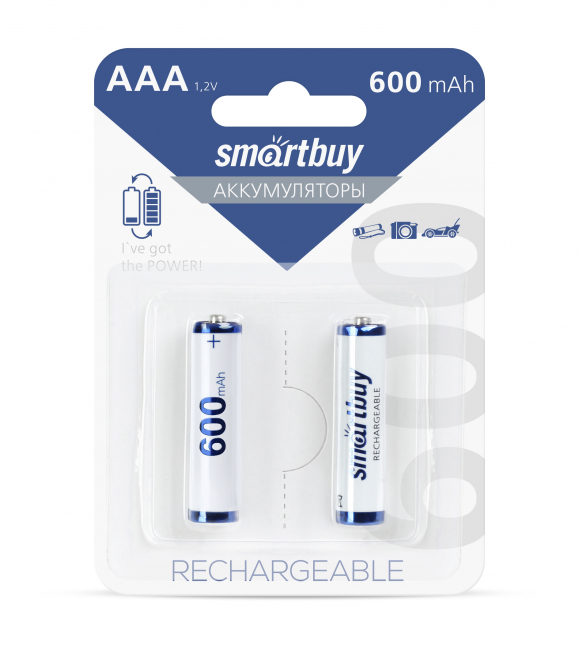 Аккумулятор NiMh AAA/2BL 600 mAh, Smartbuy Аккумулятор NiMh AAA/2BL 600 mAh, Smartbuy