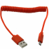 USB - micro USB, 1,0 м, красный, спиральный, дата-кабель Smartbuy USB - micro USB, 1,0 м, красный, спиральный, дата-кабель Smartbuy