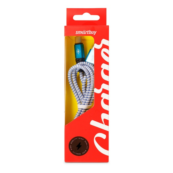 Зарядка (кабель) Smartbuy Type C нейлон синий 2 А, 1 м BOX, Smartbuy Зарядка (кабель) Smartbuy Type C нейлон синий 2 А, 1 м BOX, Smartbuy