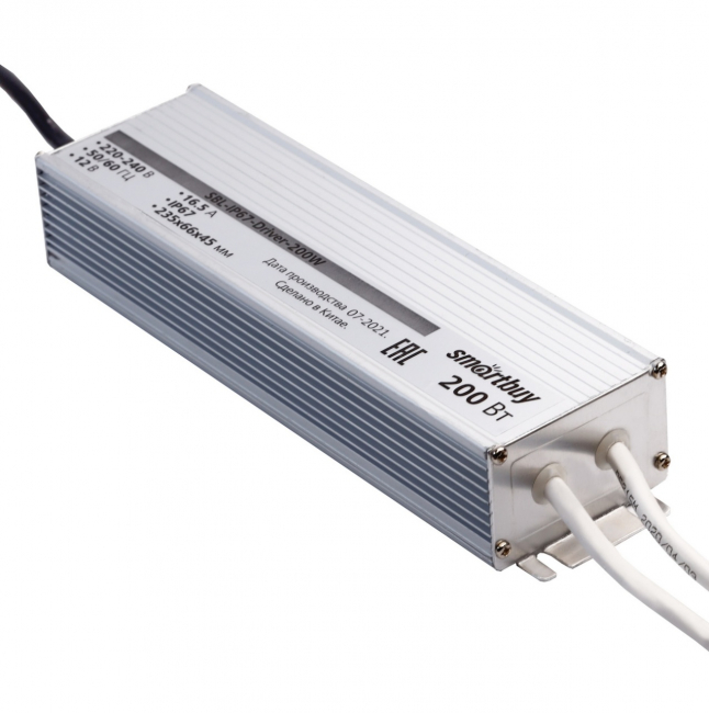 Драйвер для LED ленты IP67 200W, Smartbuy