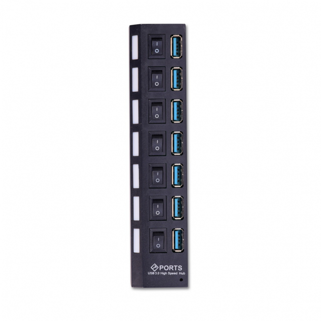 USB 3.0 хaб с выключателем 7307-B, 7 портов черный, Smartbuy USB 3.0 хaб с выключателем 7307-B, 7 портов черный, Smartbuy