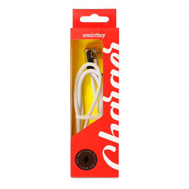 Зарядка (кабель) Smartbuy MicroUSB нейлон L-TYPE белый 2 А, 1 м BOX, Smartbuy Зарядка (кабель) Smartbuy MicroUSB нейлон L-TYPE белый 2 А, 1 м BOX, Smartbuy