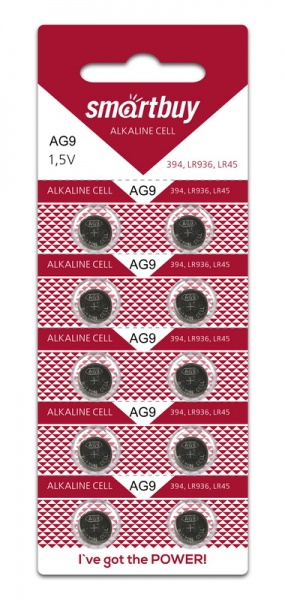 Часовая батарейка AG9-10B, Smartbuy