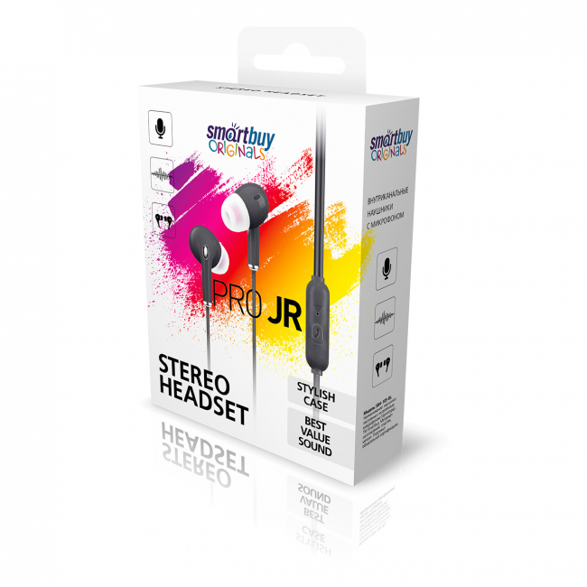 Внутриканальная гарнитура Smartbuy Pro JR, черная