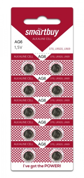 Часовая батарейка AG6-10B, Smartbuy