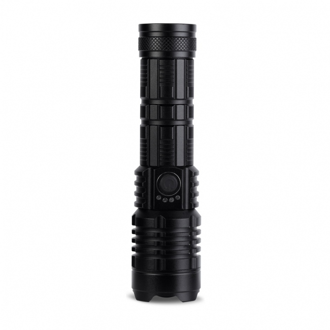 Аккумуляторный светодиодный фонарь CREE XHP-50 18Вт с системой фокусировки луча, черный