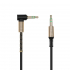 AUX кабель 3.5-3.5 мм (M-M), 1 м, нейлоновая оплетка, черный, Smartbuy