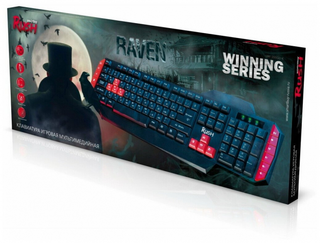 Клавиатура игровая RUSH Raven 200 USB проводная мультимедийная Smartbuy