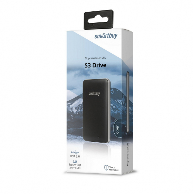 Внешний SSD S3 Drive USB 3.0 black+silver Внешний SSD S3 Drive USB 3.0 black+silver