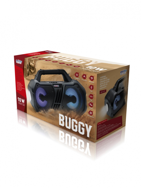 Акустическая система BUGGY, 10Вт, Bluetooth, MP3, FM-радио, Smartbuy