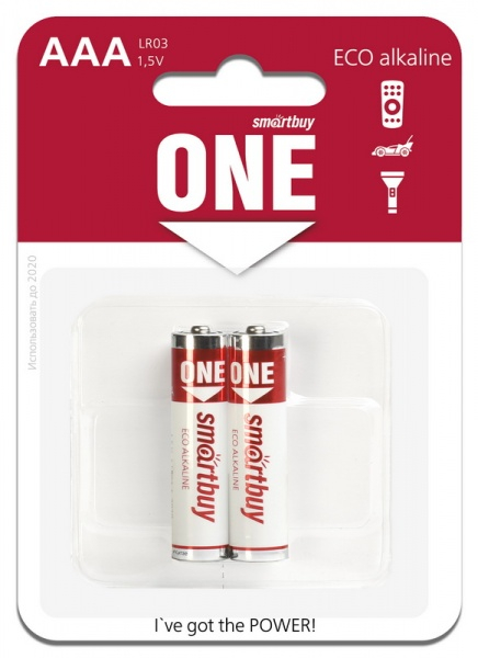 Алкалиновая батарейка ONE LR03/2B, Smartbuy Алкалиновая батарейка ONE LR03/2B, Smartbuy
