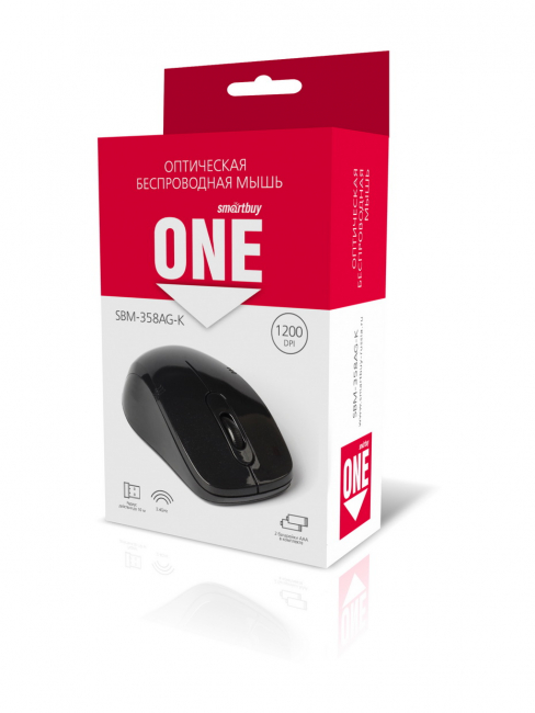 Мышь беспроводная оптическая Smartbuy ONE 358AG-K