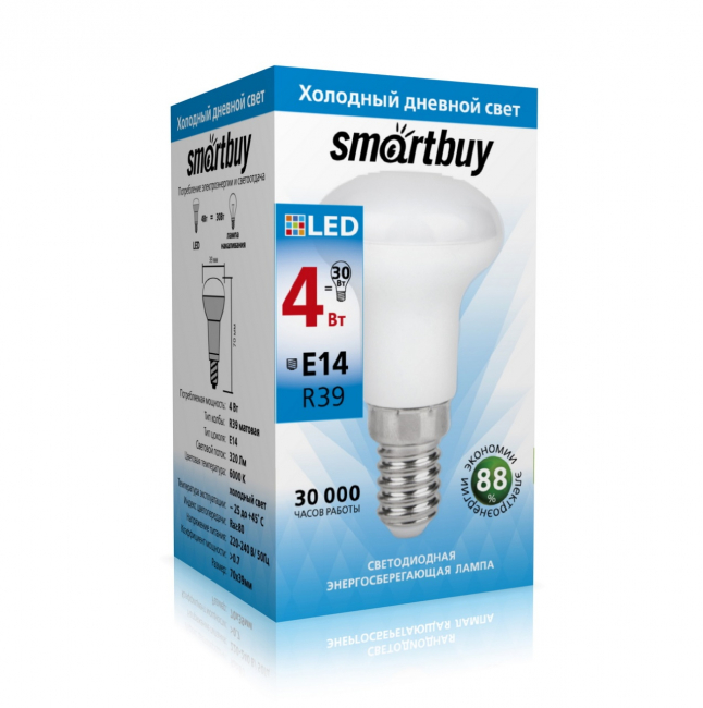 Светодиодная (LED) Лампа Smartbuy-R39-04W/6000/E14