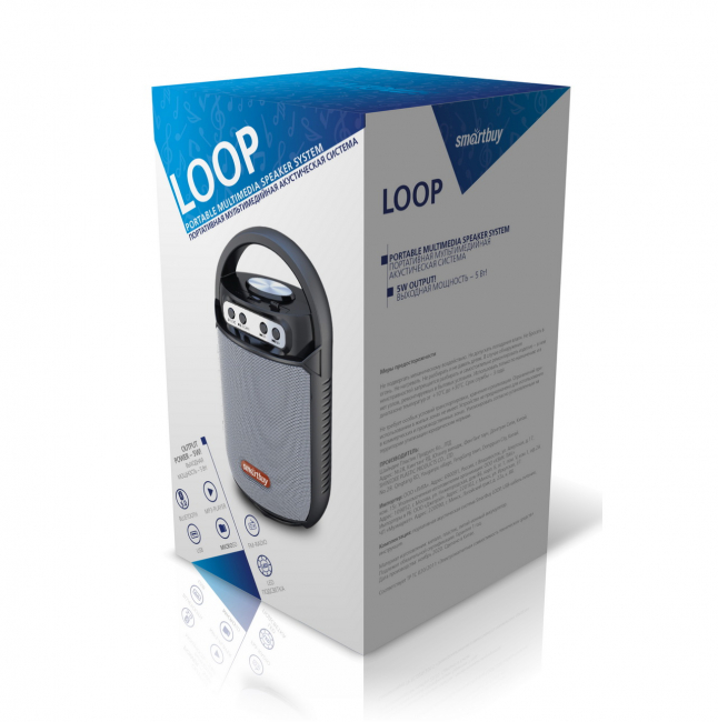 Акустическая система LOOP, 5Вт, Bluetooth, MP3, FM-радио, Smartbuy Акустическая система LOOP, 5Вт, Bluetooth, MP3, FM-радио, Smartbuy