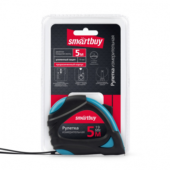 Рулетка измерительная, 5м х 19мм, Smartbuy Рулетка измерительная, 5м х 19мм, Smartbuy