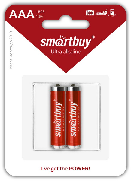 Алкалиновая батарейка LR03/2B, Smartbuy Алкалиновая батарейка LR03/2B, Smartbuy