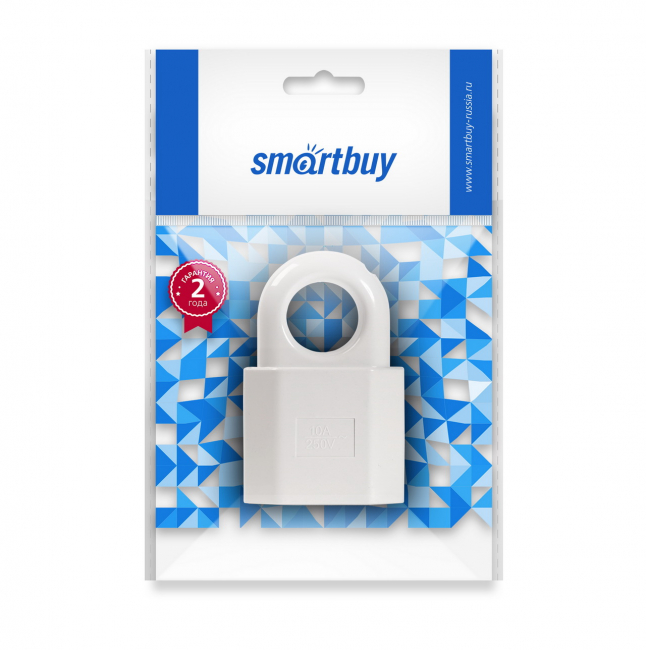 Вилки и штепсельные гнезда Штепсельное гнездо Smartbuy, под плоскую вилку с кольцом белое 6А 250В Вилки и штепсельные гнезда Штепсельное гнездо Smartbuy, под плоскую вилку с кольцом белое 6А 250В