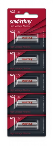 Алкалиновая батарейка A27/5B, Smartbuy Алкалиновая батарейка A27/5B, Smartbuy