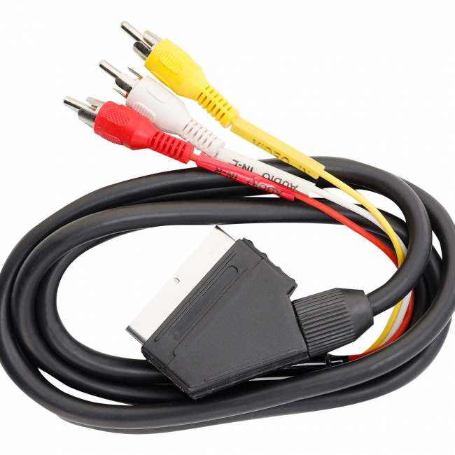 SCART - 3 RCA (M) 1,8 м, кабель соединительный Smartbuy SCART - 3 RCA (M) 1,8 м, кабель соединительный Smartbuy