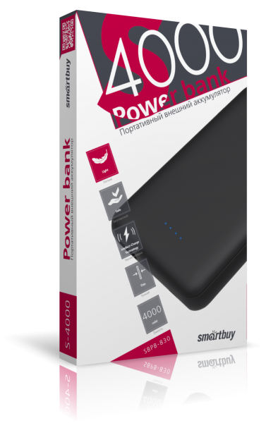 Внешний аккумулятор (Power bank) SmartBuy S-4000, черный