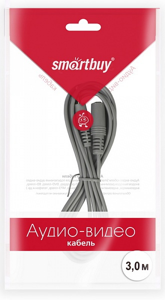 3.5 Jack (M) - 3.5 Jack (F) 3 м, стерео, аудио, кабель удлинитель Smartbuy 3.5 Jack (M) - 3.5 Jack (F) 3 м, стерео, аудио, кабель удлинитель Smartbuy