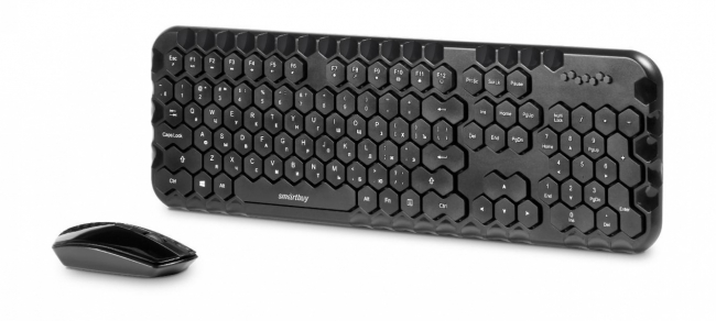 Комплект беспроводной Honeycomb 642383AG-K клавиатура+мышь Smartbuy Комплект беспроводной Honeycomb 642383AG-K клавиатура+мышь Smartbuy