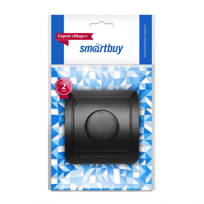 Серия «Марс» (скрытая установка) Светорегулятор 600W 220В черный "Марс", Smartbuy